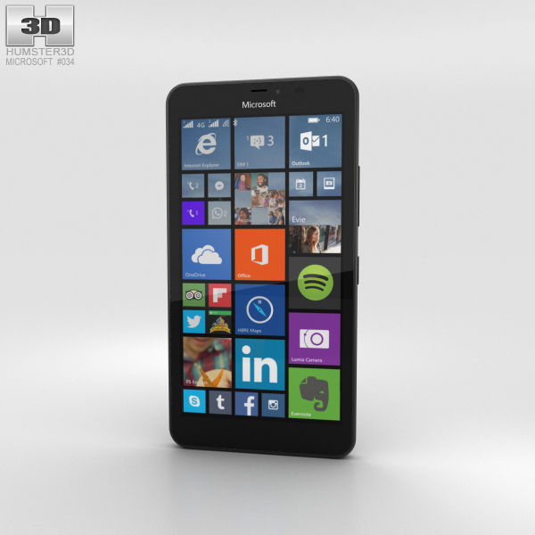 Microsoft Lumia 640 XL Black 3D model