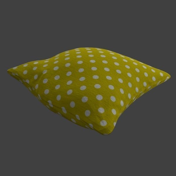 Pillow with yellow spots