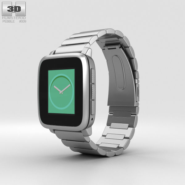 pebble time steel silver