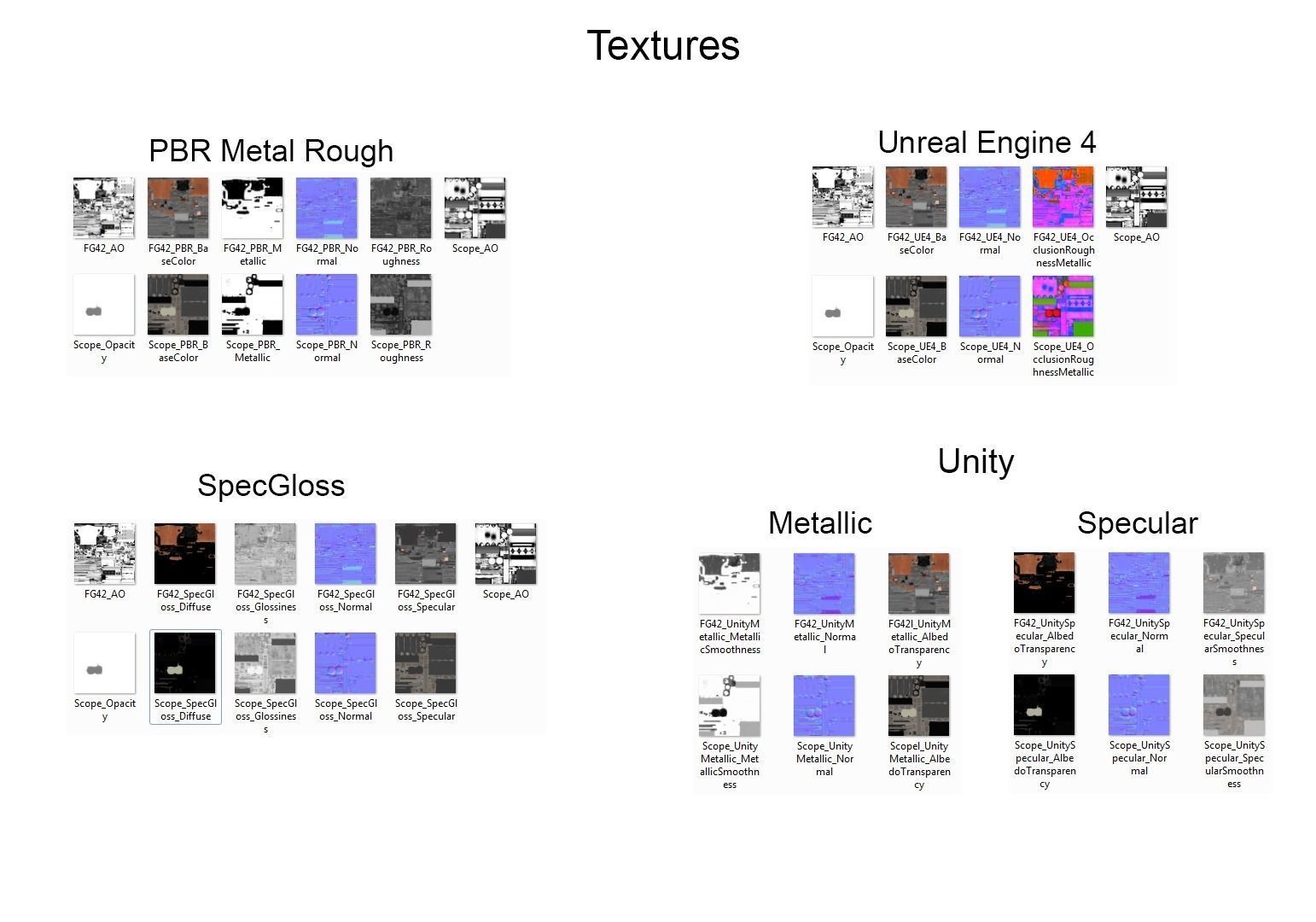 3D model FG-42 German Paratrooper Rifle PBR VR / AR / low-poly | CGTrader