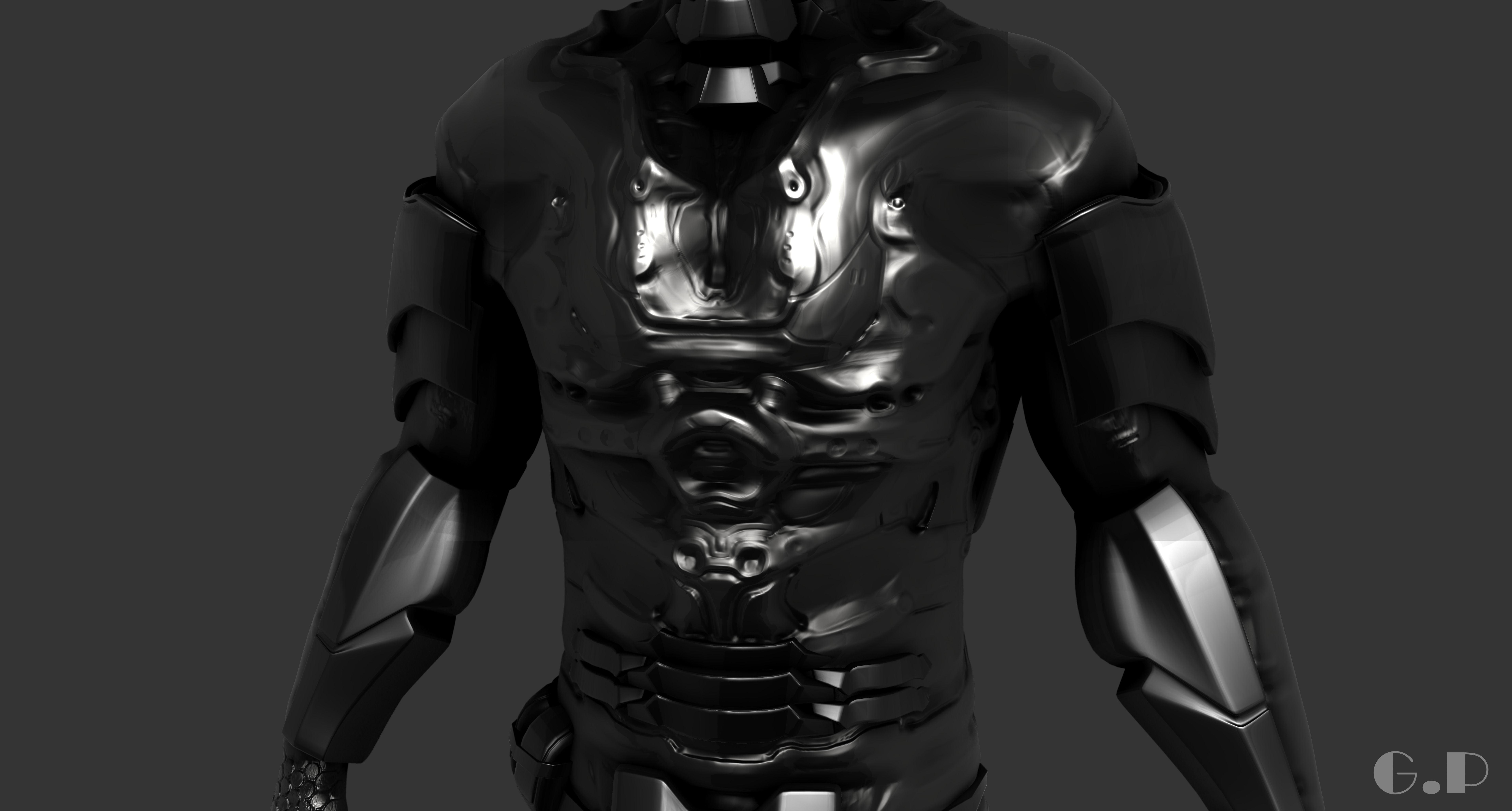 Titanium Armor free 3D model CGTrader
