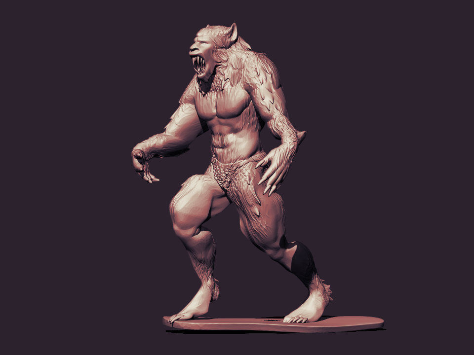 Wolfman 3D print model