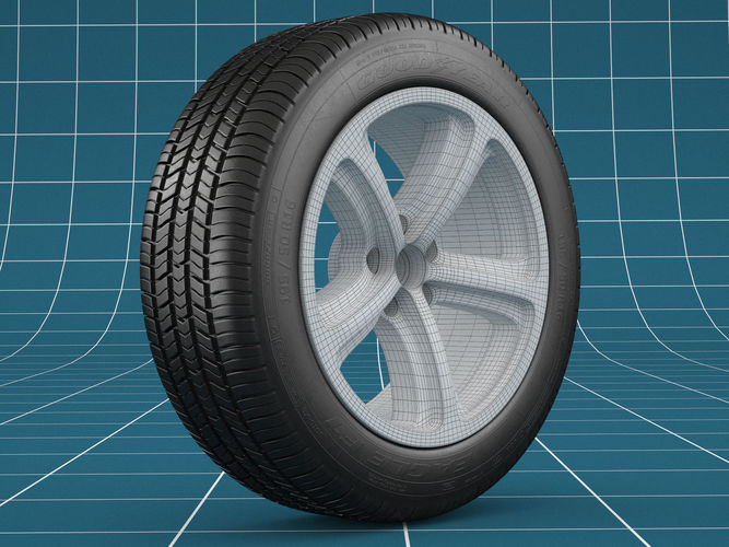 Car tire 01 3D model