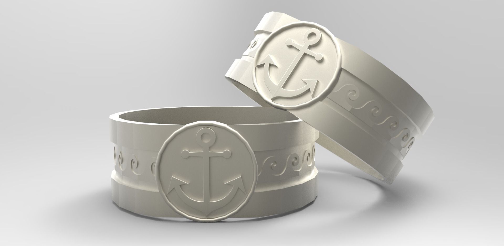 Mens Nautical Ring 3D print model