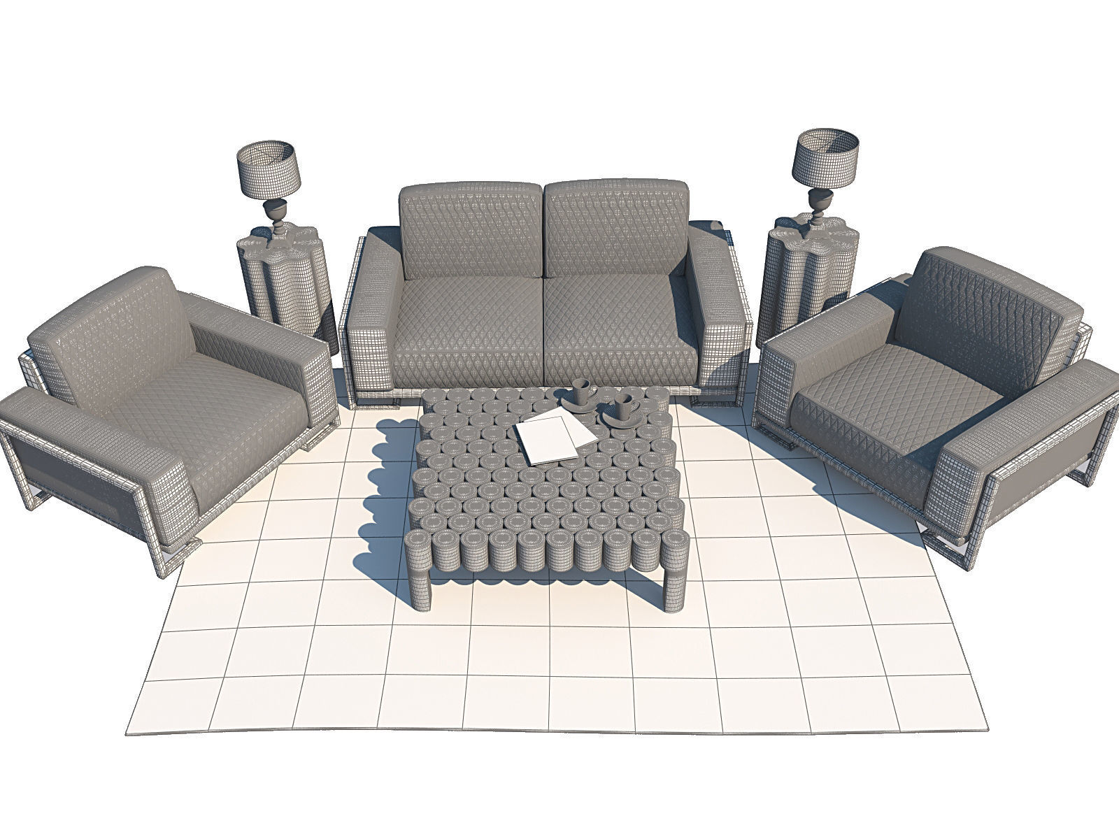 Set of furniture AICO Michael Amini 3D model | CGTrader