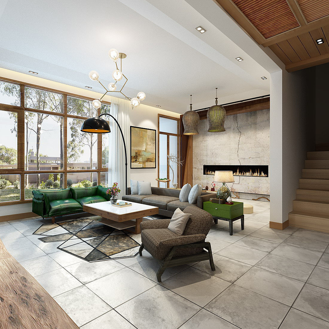 Contemporary Living Room Design Full Model 3D Model MAX Contemporary Living Room Design Full Model 3D Model MAX
