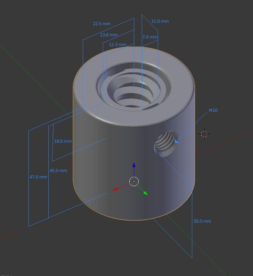 Repair Screw Nut Mechanism 3D printable model CGTrader