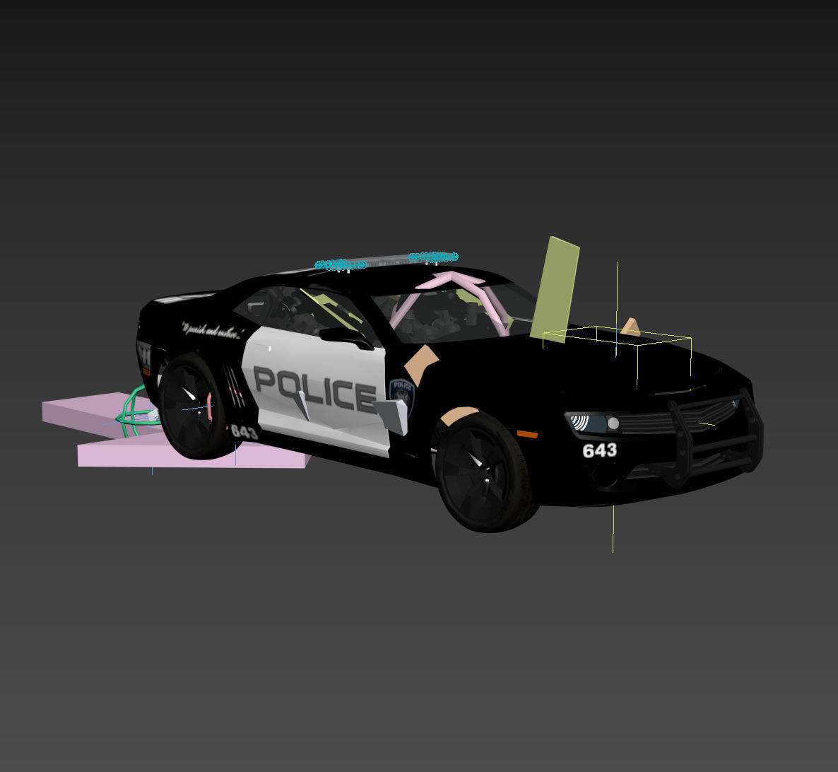 Barricade decepticon transformer - 3d animated model 3D model animated ...