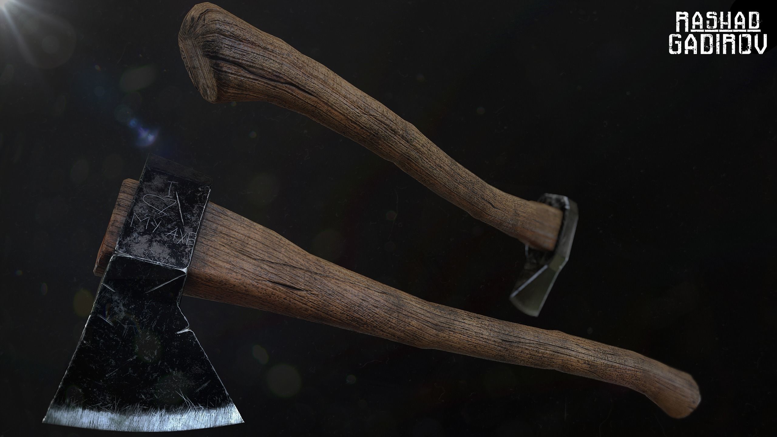 Axe PBR Low-poly 3D model