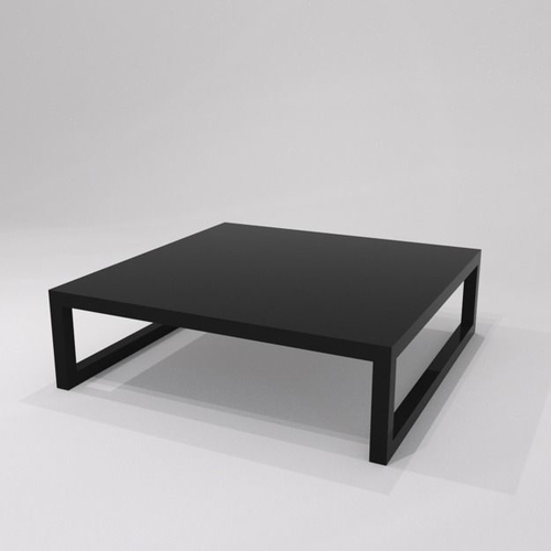 Model Modern Black Coffee Table H30 W102 D102 Cms Vr Ar Low Modern Black Coffee Table H30 W102 D102 Cms Model Low Poly Skp 1