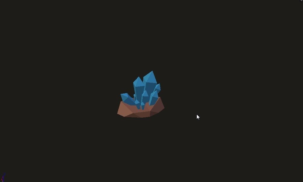 low poly crystals Low-poly 3D model