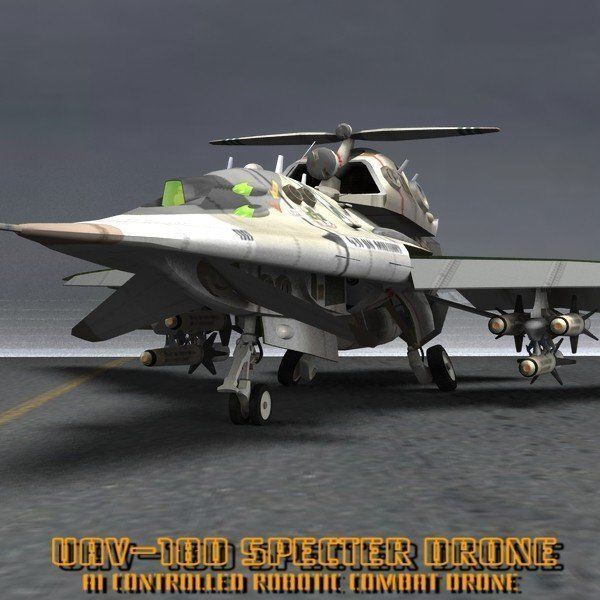 UAV-18 Specter Drone for Poser 3D model