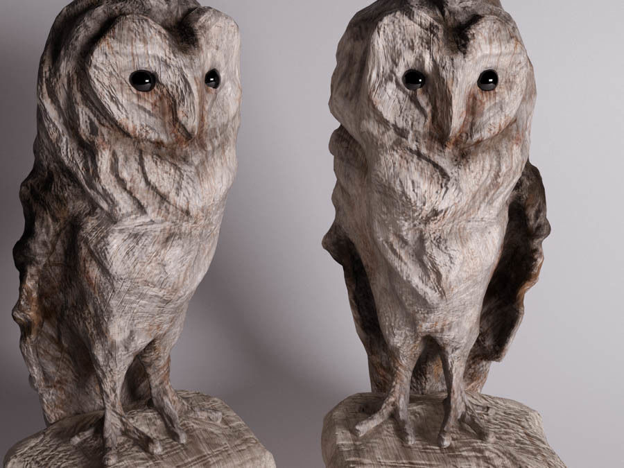 Wooden Owl Statue Designs 3d Model Owl Wooden Cgtrader