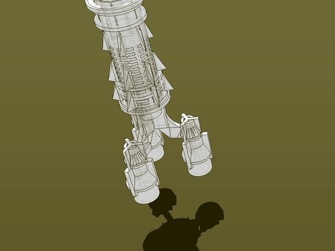 Retro Rocket Free 3D print model