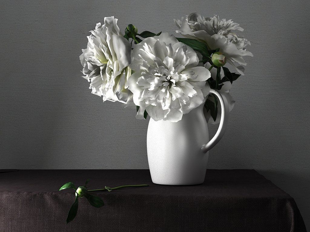 White Peonies