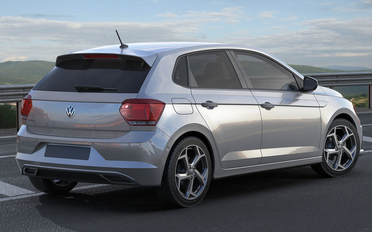 volkswagen polo 2018 r line 3d model max obj 3ds fbx c4d lwo lw lws