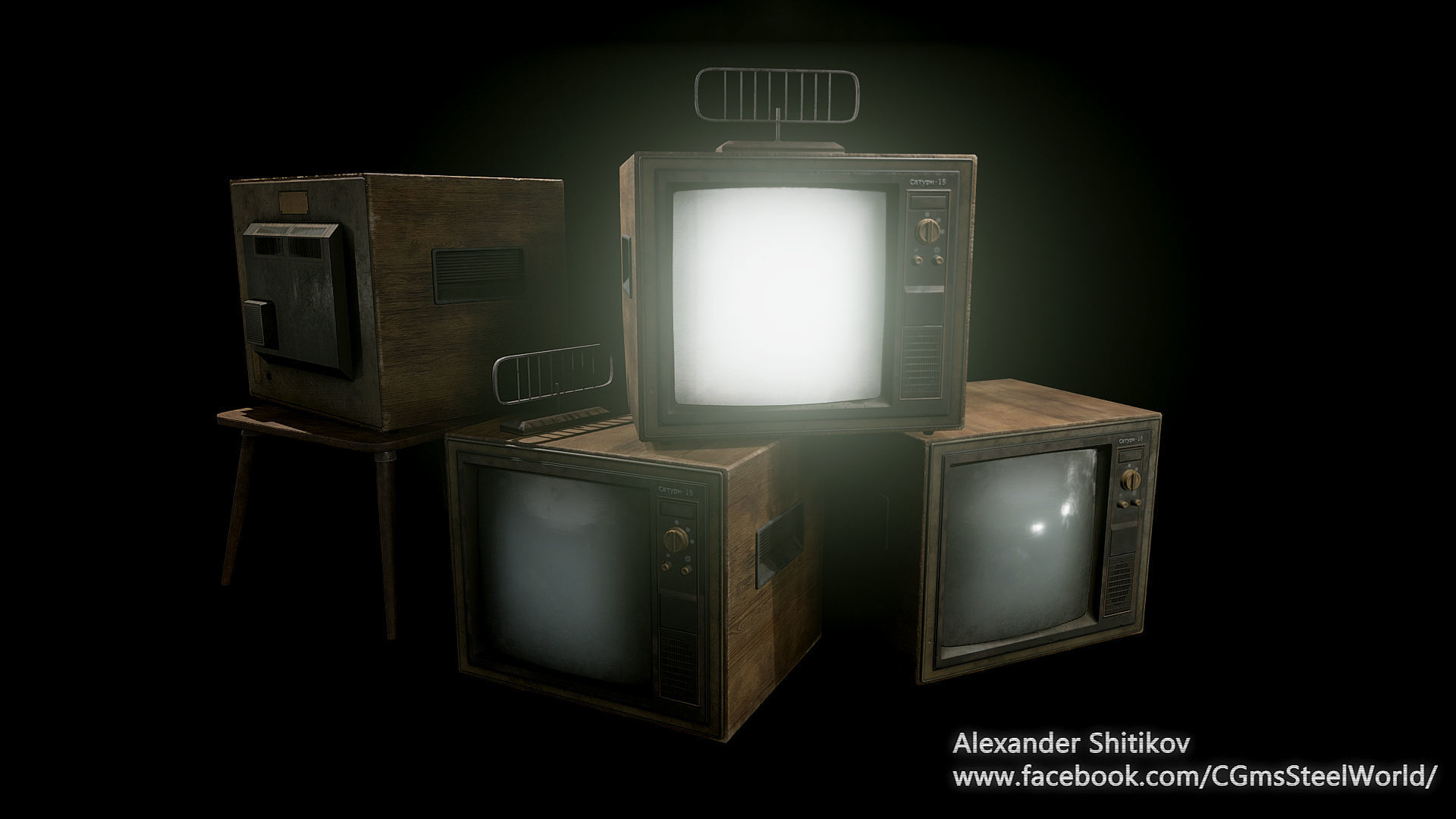 Old TV - PBR Game Ready
