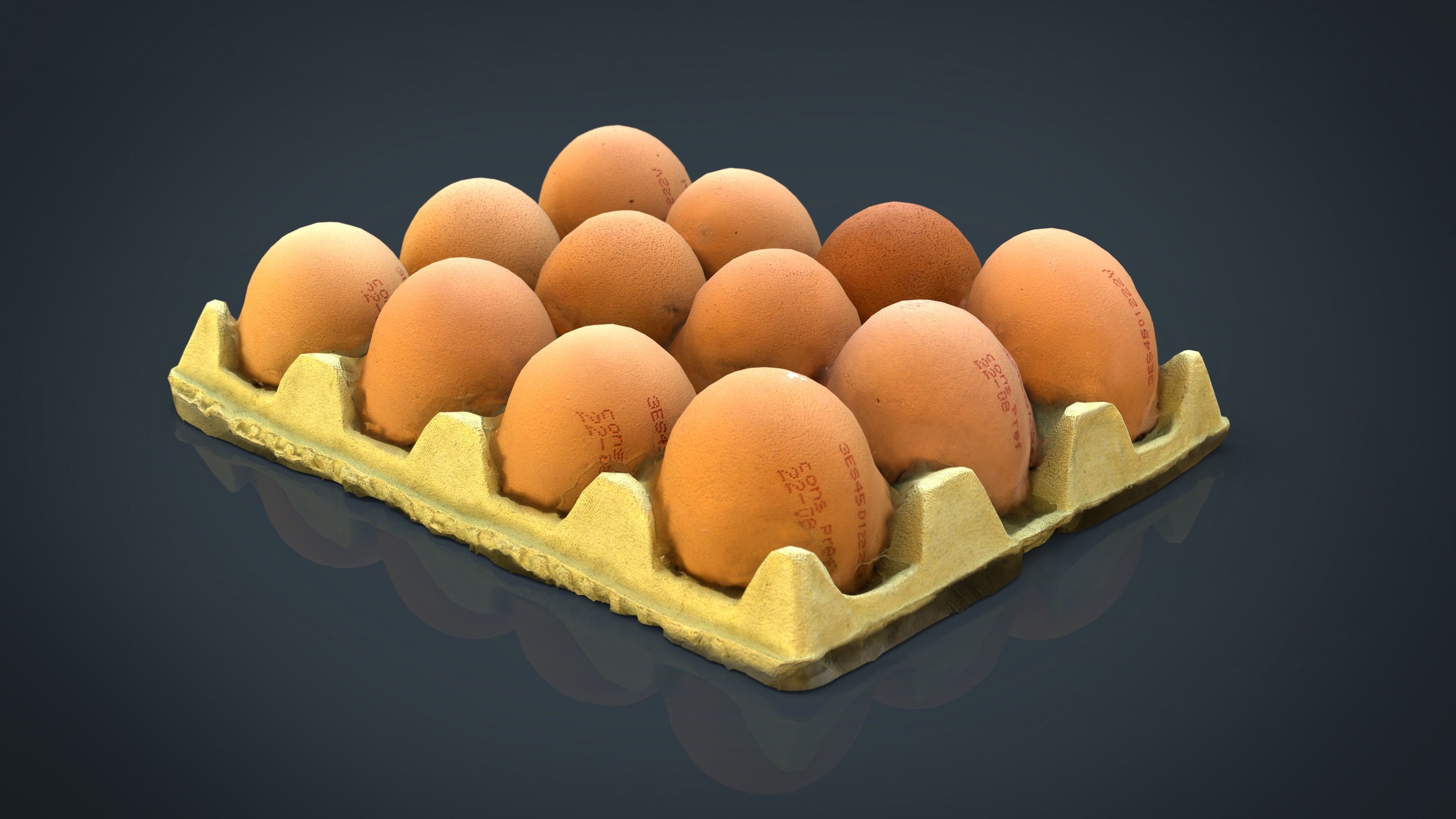 3D model A Dozen Eggs CGTrader