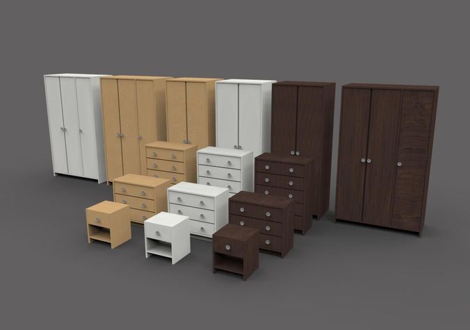 Seville Bedroom Furniture Pack Cgtrader Seville Bedroom Furniture Pack Model Obj Mtl S Fbx C4d Dae Tga 1