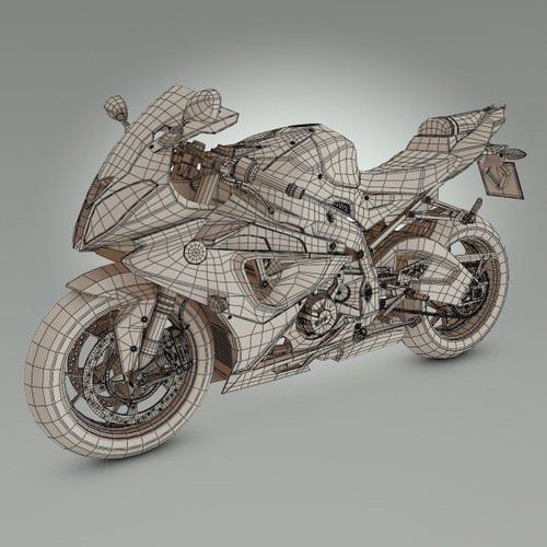 BMW S1000RR Motorcycle 3D Model MAX OBJ FBX - CGTrader.com