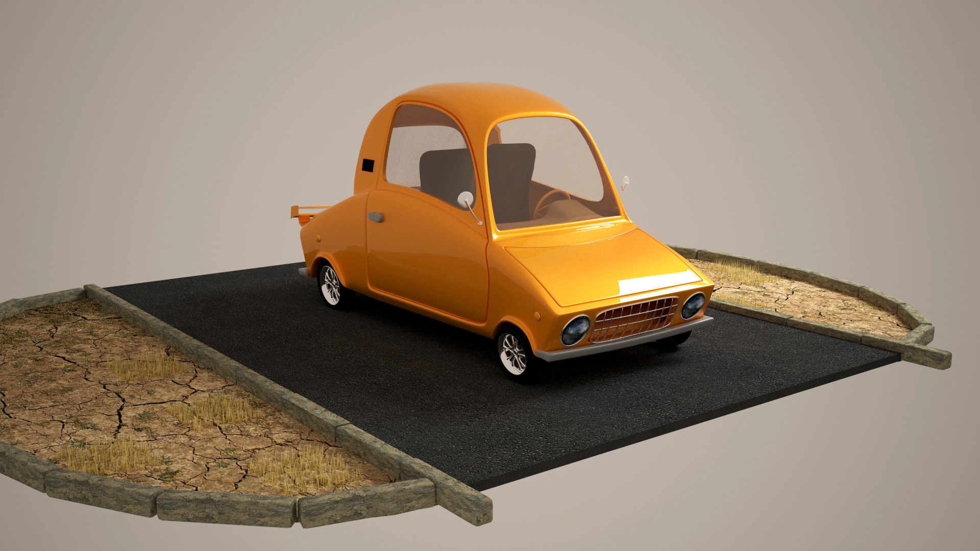 Cartoon car 3D model