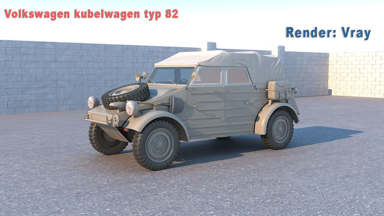 Volkswagen Kubelwagen Typ 3d Model Cgtrader