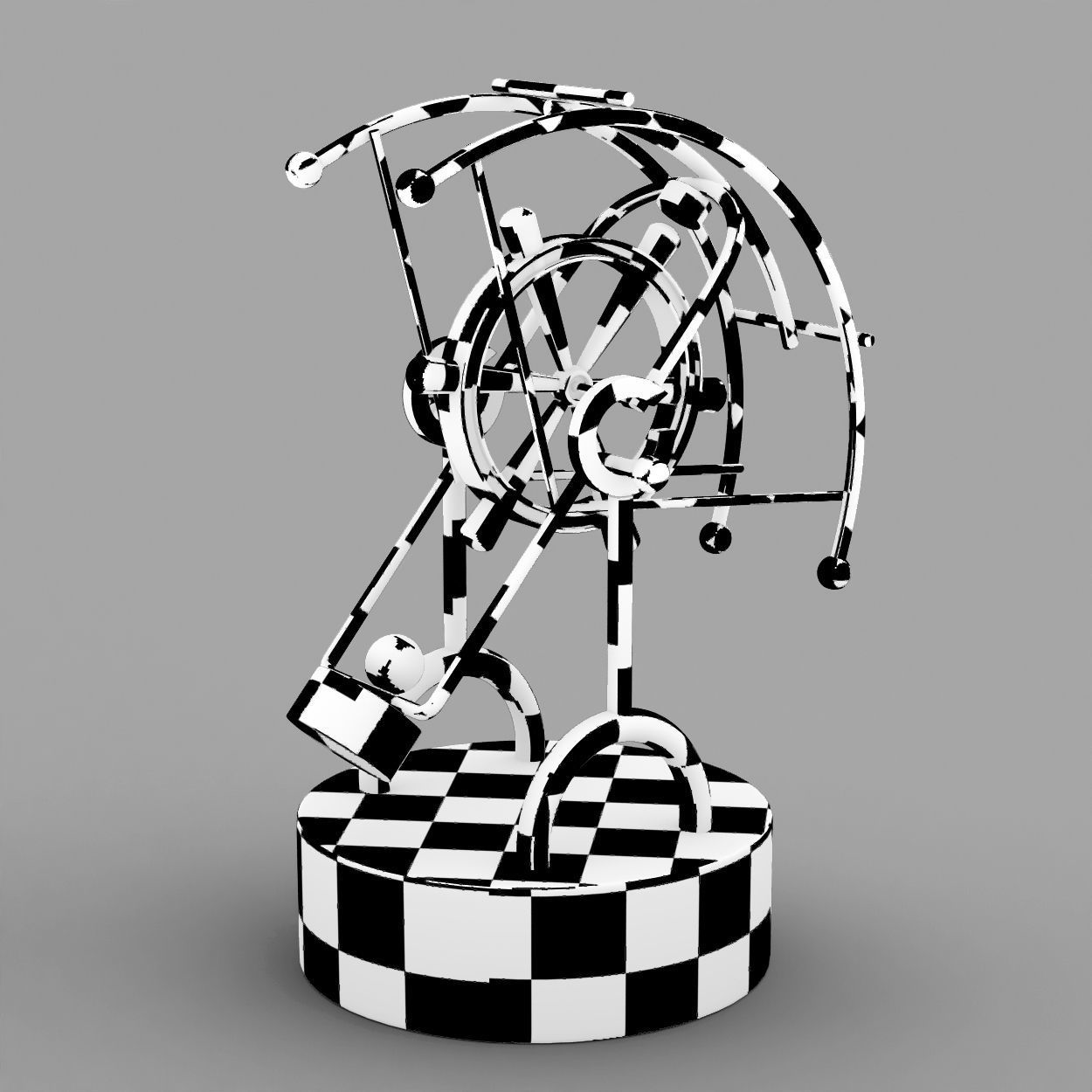 desk sculpture 3D model CGTrader