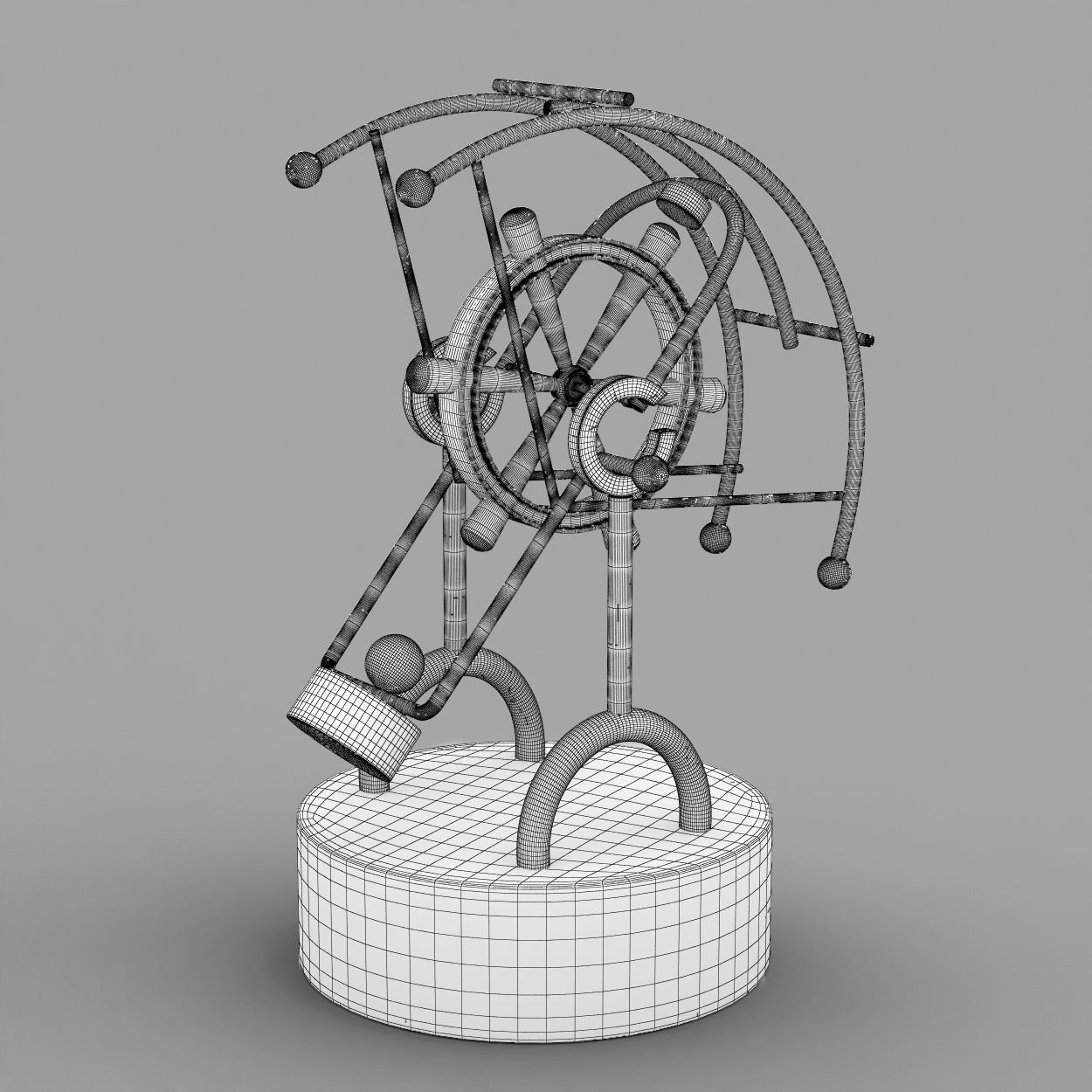 desk sculpture 3D model CGTrader
