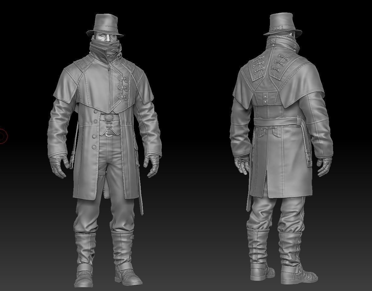 Detective ZBrush raw file 3D model