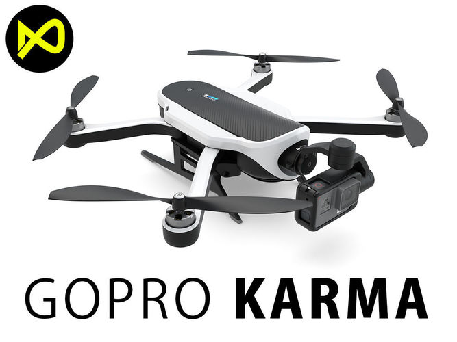 GoPro Karma Drone And GoPro Hero 5 3D model | CGTrader