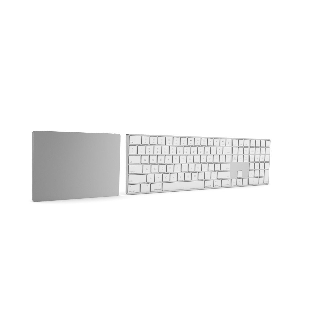Apple Magic Keyboard with Numeric Keypad And TrackPad 2 3D model CGTrader