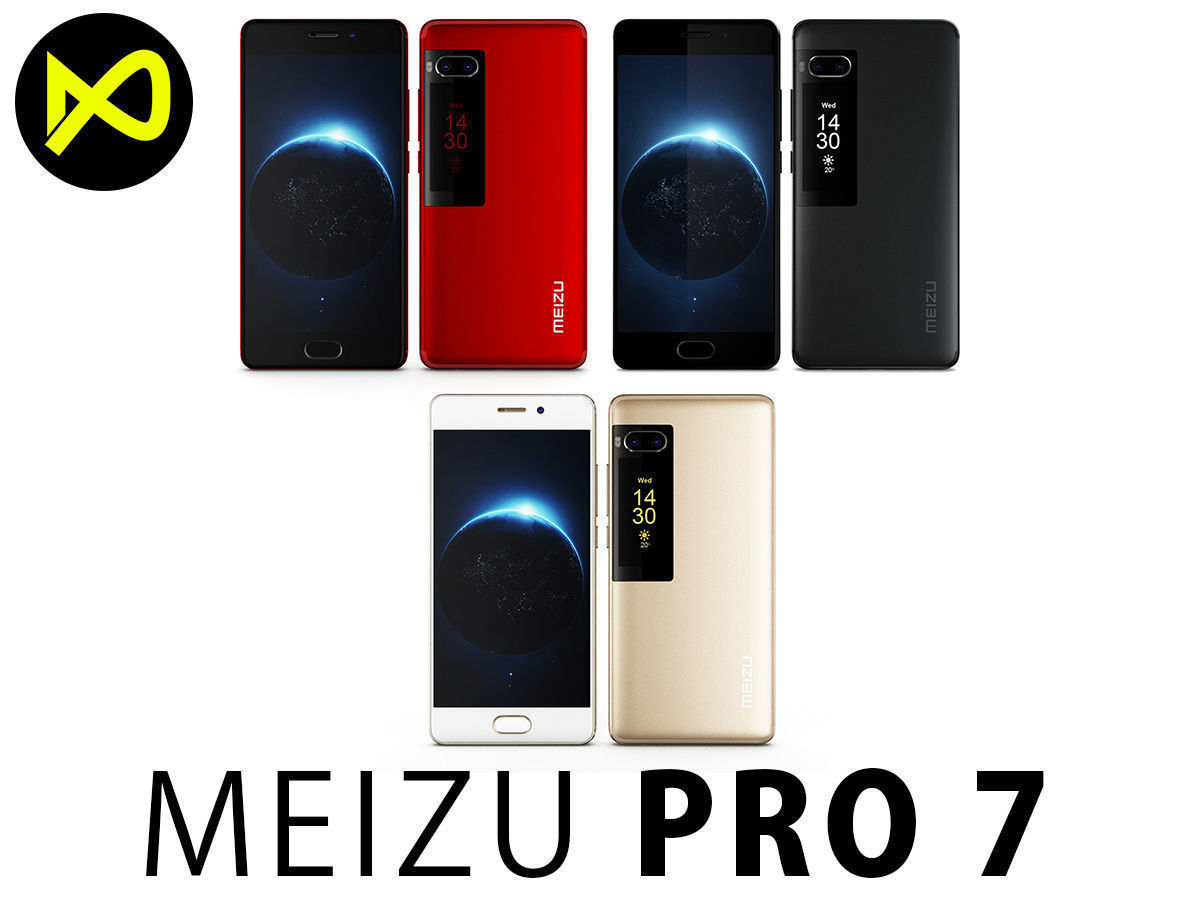 Meizu Pro 7 All Colors 3D model