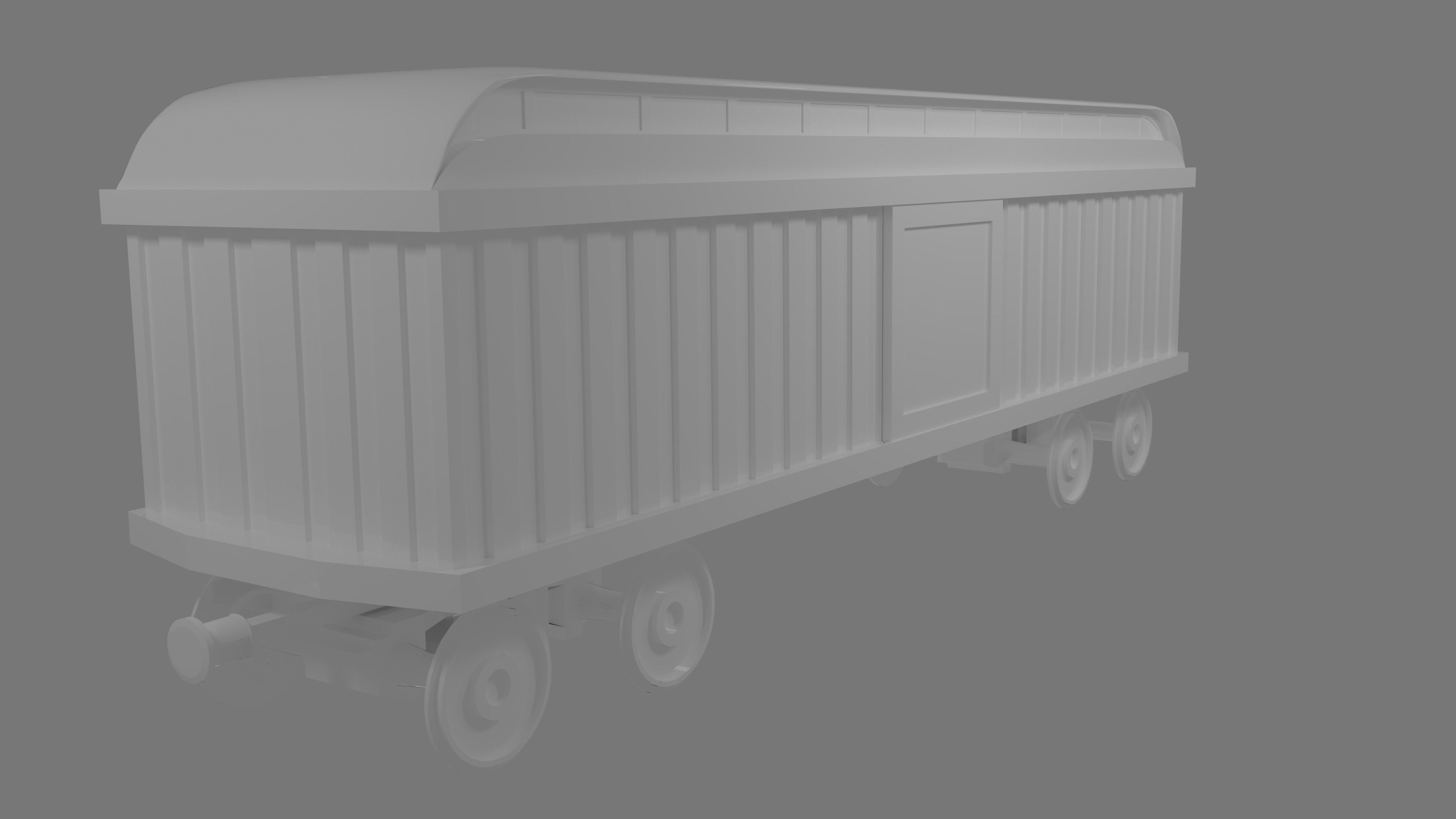 Cargo Train 3D model CGTrader