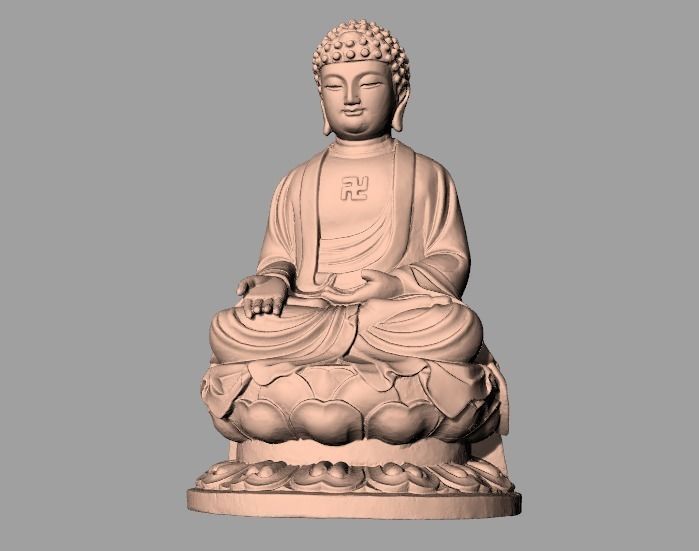 Chinese Sculpture Model Sakyamuni Buddha 3D model