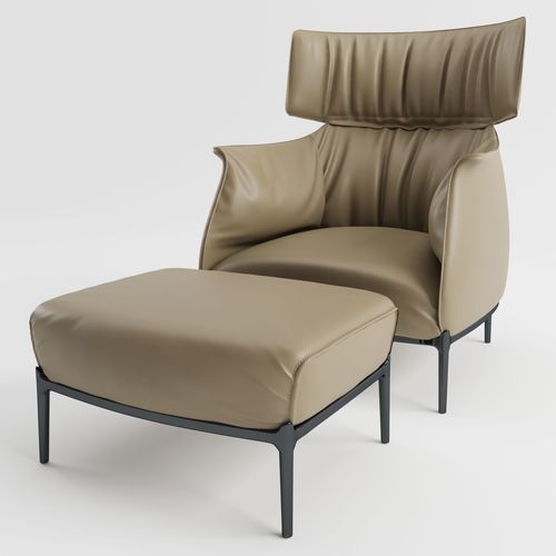 3D Poltrona Frau Archibald King and Pouf | CGTrader 3D Poltrona Frau Archibald King and Pouf | CGTrader