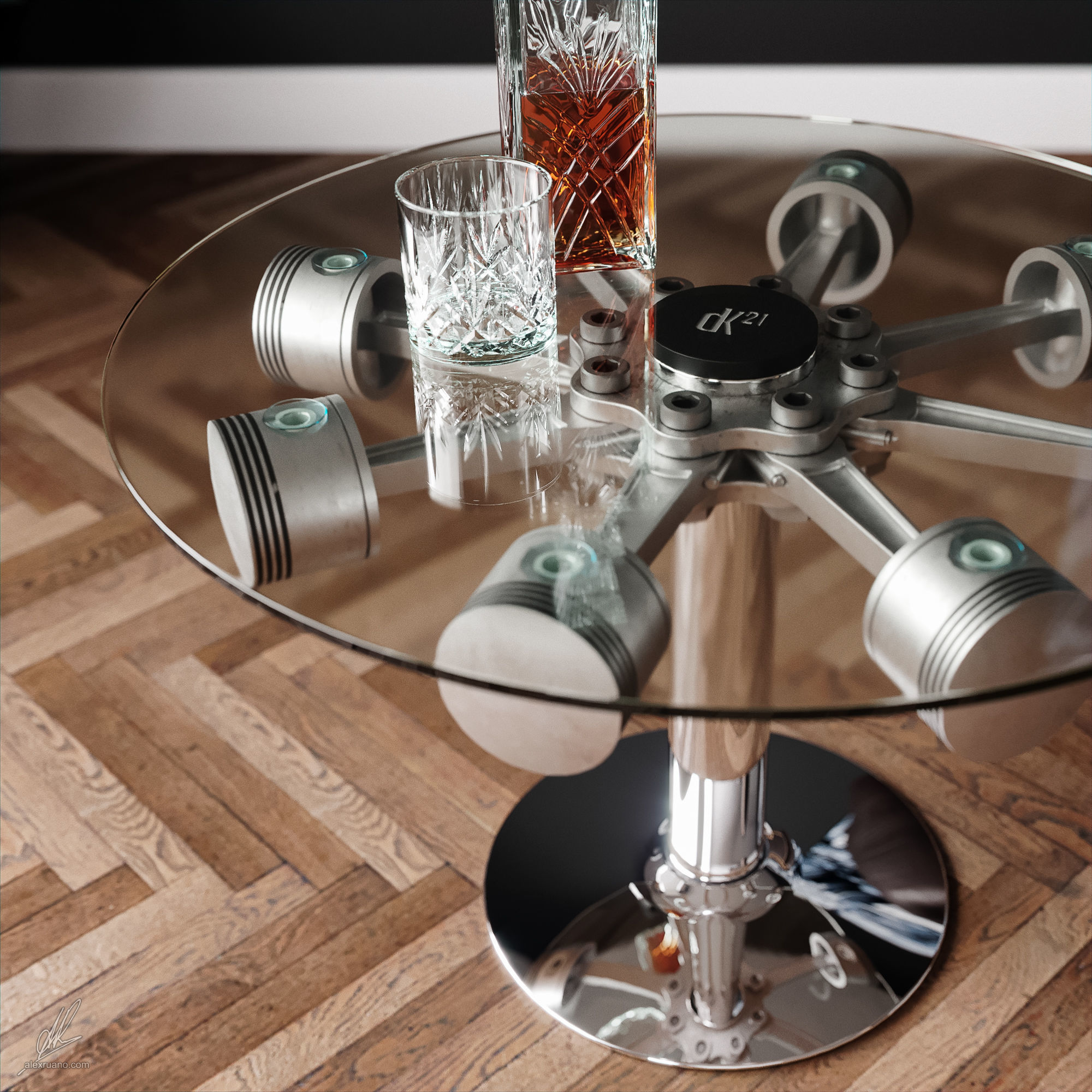 Piston Coffee Table Rascalartsnyc 3d Model Piston Coffee Table Cgtrader