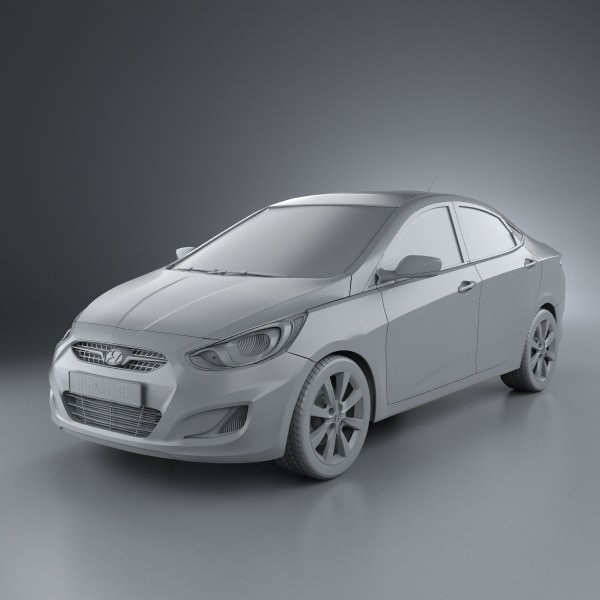 Hyundai accent 3d model
