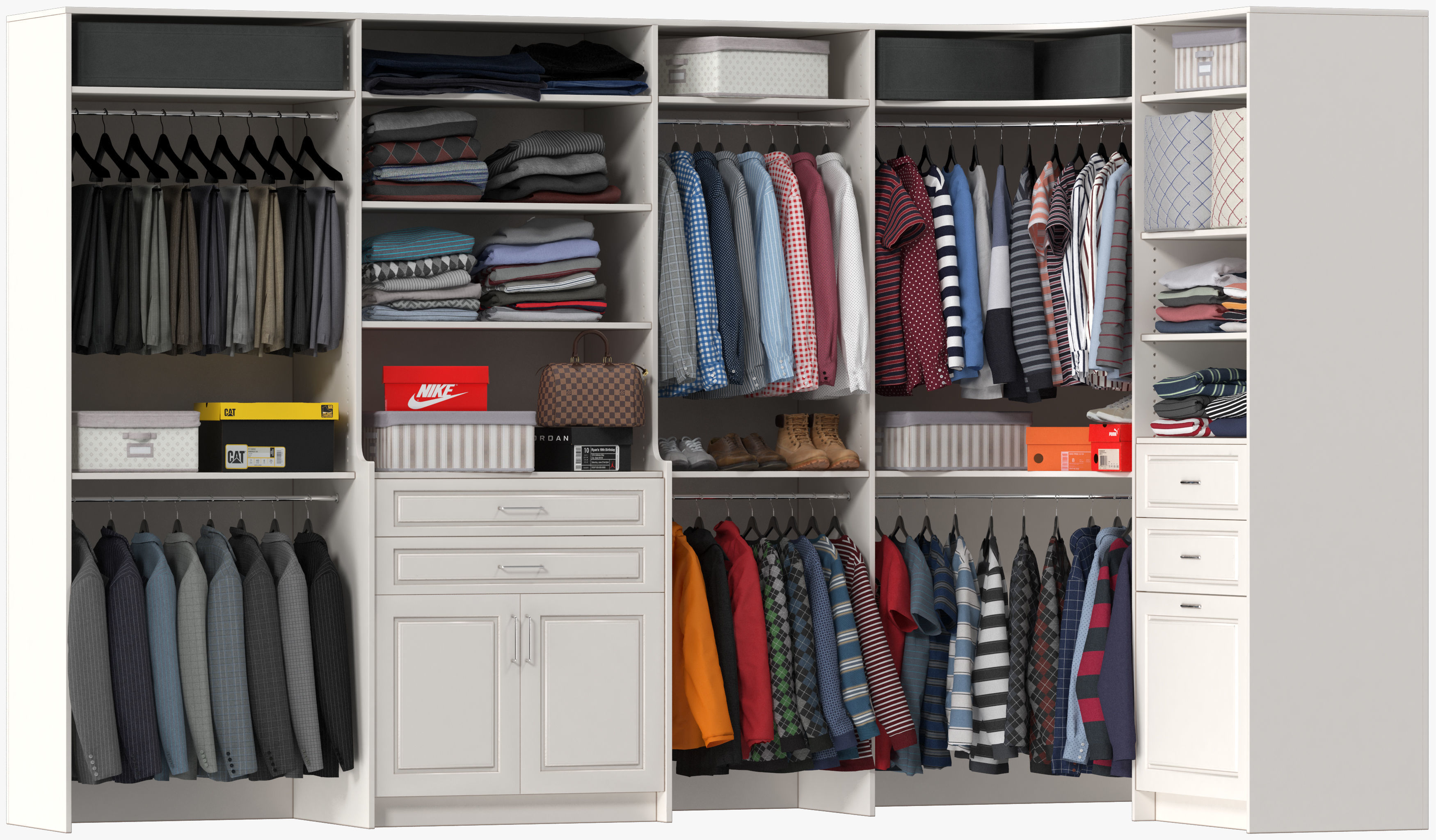 Wardrobe with Clothes 08 3D model