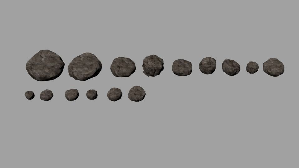 15 High Poly Rocks With Textures 3D model