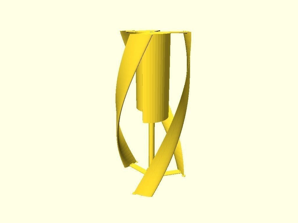 Savonius Gorlov VAWT free 3D model 3D printable | CGTrader