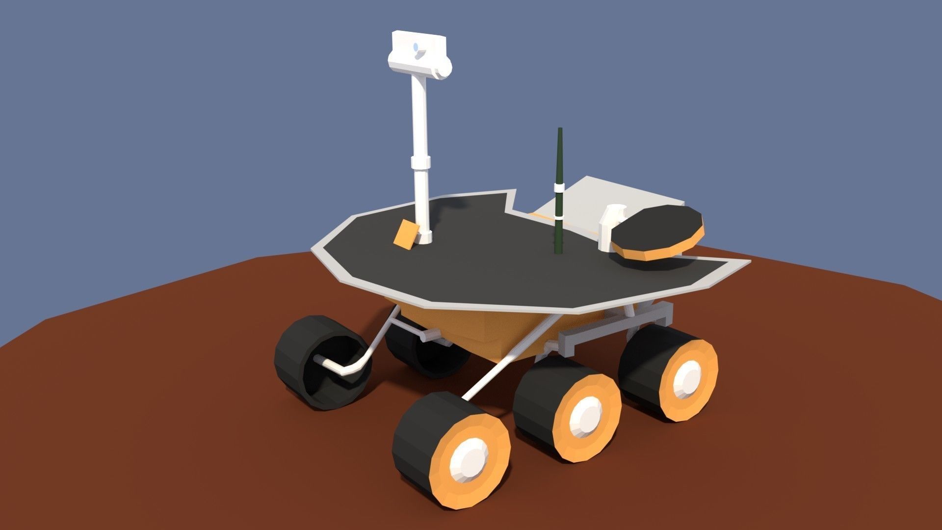 3D model Low Poly Cartoony Planet Rover 2 VR / AR / low-poly | CGTrader