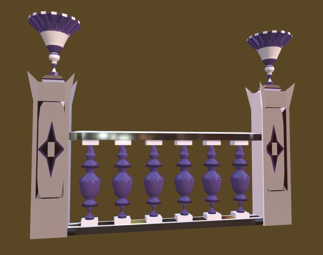 Balustrade Violaceous Palace Decor Baroque - 3
