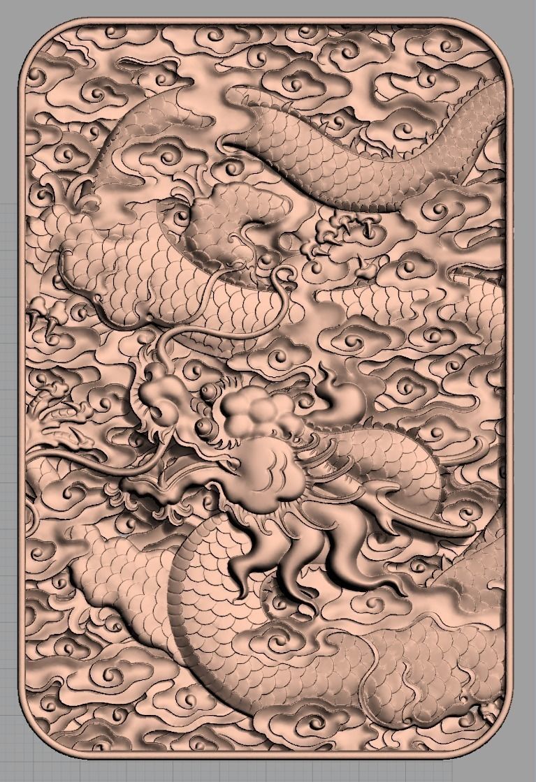 Animal Sculpture Model dragon Board A062 3D model
