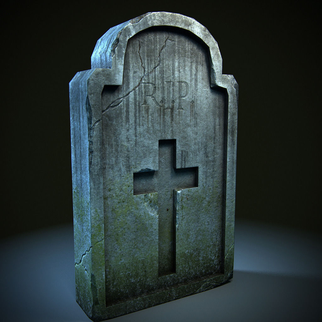 This image has an empty alt attribute; its file name is old-cracked-grave-tombstone-low-high-poly-3d-model-low-poly-obj.jpg