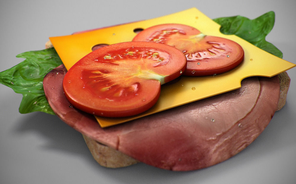 Realistic Juicy Sandwitch 3D model