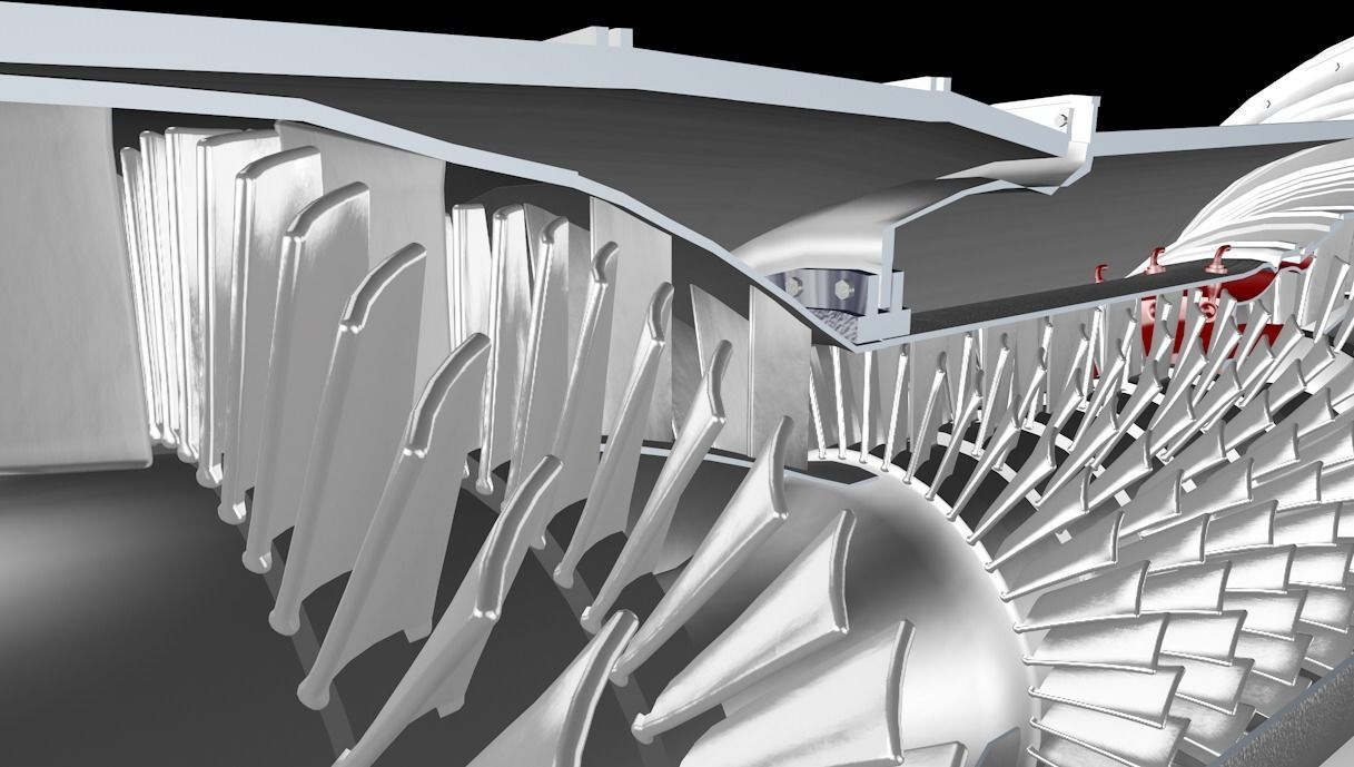 airplane turbine engine 3D model | CGTrader