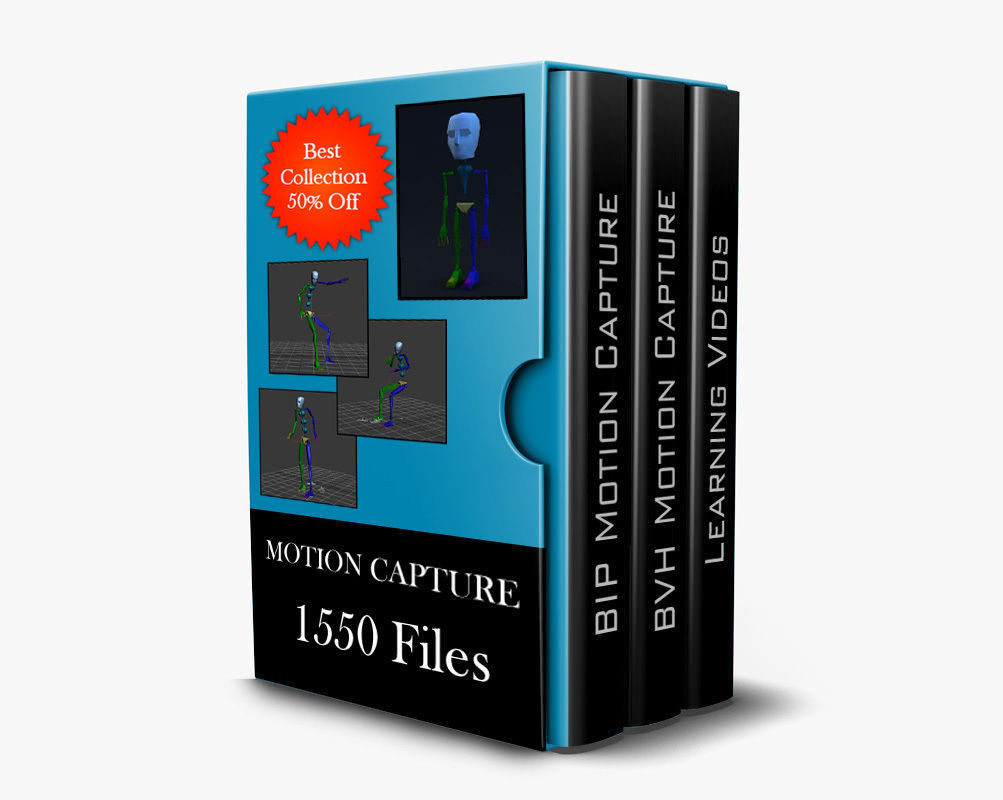 1550 Motion Capture Files and 5 Learning Videos