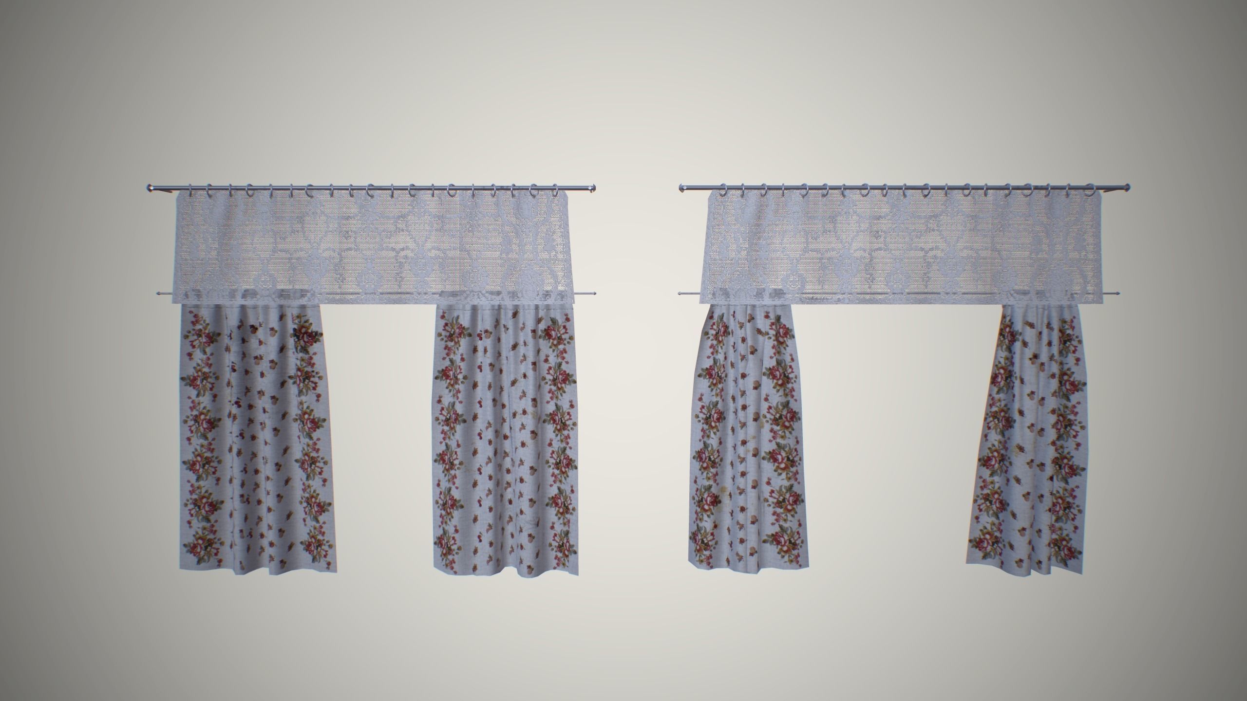 Kitchen Curtains 3d Asset Cgtrader