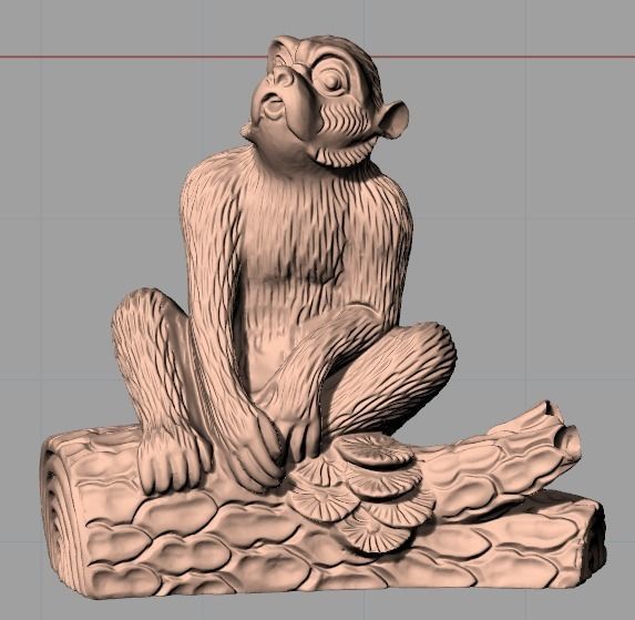 Animal Sculpture Model Zodiac Monkey A144 3D model