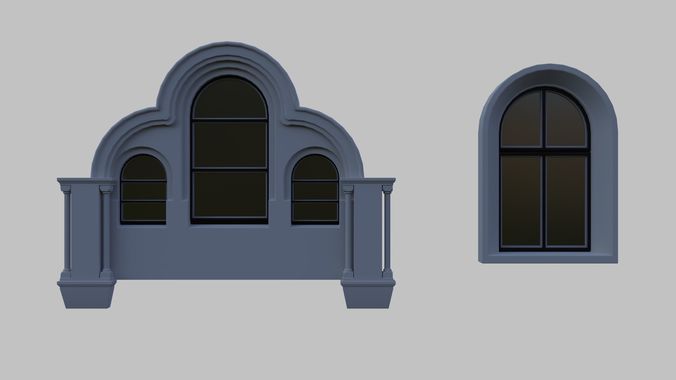 Model Arched Windows 1 Cgtrader